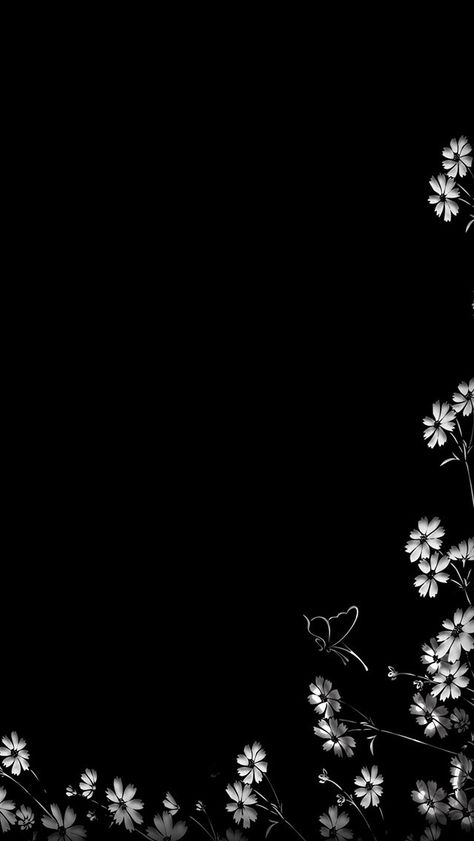 Black And White Wallpaper Iphone, White Wallpaper For Iphone, Dark Background Wallpaper, Cute Black Wallpaper, Black Background Wallpaper, Black Phone Wallpaper, Black And White Flowers, Black Wallpaper Iphone, Phone Wallpaper Patterns