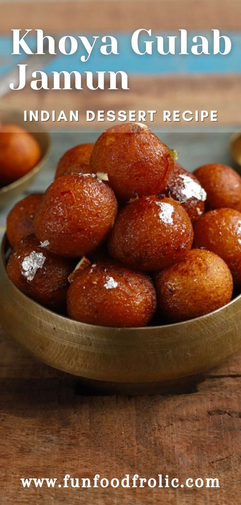 Gulab Jamun is a popular Indian sweet. This is a tried and true khoya (mawa) Gulab Jamun recipe that always yields a mouth-melting result. They are a perfect sweet dish for any celebratory occasion like Diwali, Eid, or Raksha Bandhan. Gulab Jamun Recipe Video, Gulab Jamun Recipe, Jamun Recipe, Eggless Desserts, Diwali Sweets, Sweet Dish, Gulab Jamun, Indian Dessert Recipes, Indian Desserts