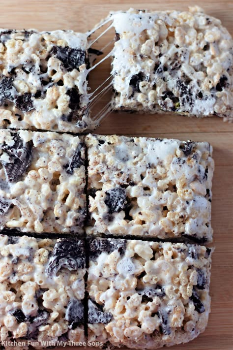 Chocolate Covered Rice Crispy Treats, Oreo Rice Crispy Treats, Oreo Rice Krispies, Oreo Rice Krispie Treats, Homemade Rice Krispies, Oreo Rice, Homemade Rice Krispies Treats, Rice Crispy Treats Recipe, Beautiful Baking