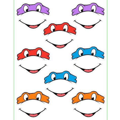 Ninja Turtles Printables, Turtle Clip Art, Ninja Turtle Balloons, Disfraz Toy Story, Ninja Turtle Mask, Balloon Stickers, Ninja Turtles Party, Ninja Turtles Birthday, Tmnt Birthday