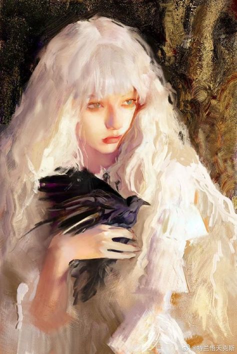 Long White Hair, Arte Peculiar, Rennaissance Art, Pretty Drawings, المملكة العربية السعودية, Realistic Art, Ethereal Art, Dreamy Art, White Hair