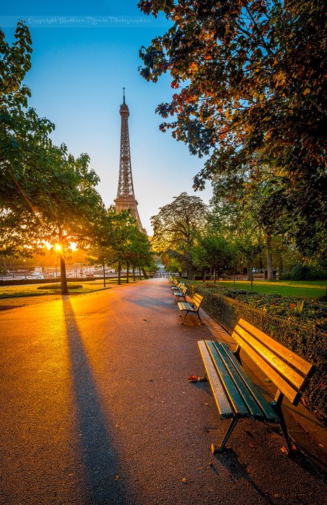 Morning Light in Paris, France Torre Eiffel Paris, Park Benches, Eiffel Tower In Paris, Magic Places, Tower In Paris, Paris Canvas, Beautiful Paris, Paris Photo, Paris City