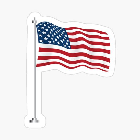 Get my art printed on awesome products. Support me at Redbubble #RBandME: https://www.redbubble.com/i/sticker/USA-flag-by-sorokin/51754554.JCQM3?asc=u Stickers Usa, Usa Flag Stickers, Sticker Png, Flag Sticker, Decorate Notebook, Coloring Stickers, Eye Catching Colors, Usa Flag, Wallpaper Quotes