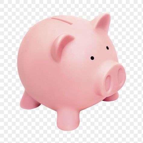 Piggy Bank Aesthetic, Money Icon Aesthetic, Saving Piggy Bank, Money Pig, Pig Png, Pig Bank, Money Stickers, Flower Png Images, Photo Elements