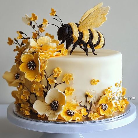 Beehive Cupcakes, Bee Birthday Cake, Bumble Bee Cake, Bee Cake, Bee Cakes, I Love Bees, Cute Cake, Fall Wedding Cakes, Themed Birthday Cakes