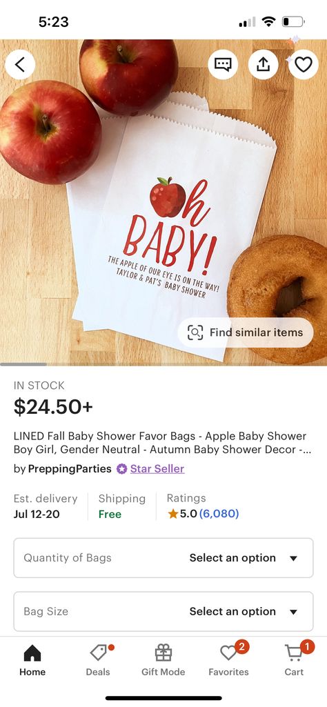 Apple Gender Reveal, Gender Reveal Ideas, Baby Shower Fall, Reveal Ideas, Fall Baby, Favor Bags, Baby Boy Shower, Gender Reveal, Baby Shower Decorations