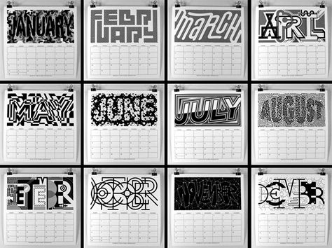 MWM Graphics 2011 Calendar Calendar Typography, Graphic Calendar Design, Graphic Design Calendar, Calendar Design, Graphic Design Inspiration, Getting Organized, We Heart It, Typography, Design Inspiration