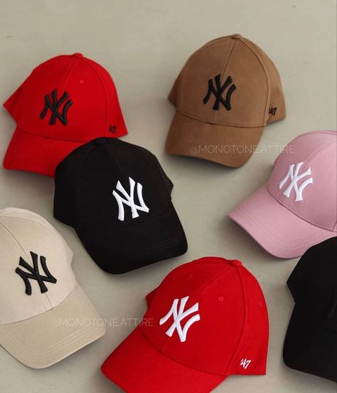 Nyc Cap, Ny Hats, Nyc Hat, Custom Fitted Hats, Swag Hats, Trendy Caps, Hat Aesthetic, Cute Nike Outfits, Stylish Caps