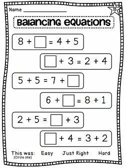 Balancing Equations | Worksheet School Balancing Chemical Equations, Balanced Math, Math Worksheets For Kids, Chemical Equations, Balancing Equations, Math Patterns, True Or False, Printable Math Worksheets, Math Work