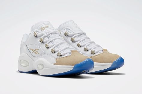 Reebok Question Mid, Reebok Question, Sneaker Bar, Reebok Black, Allen Iverson, Dope Art, Latest Sneakers, Mens Basketball, Sneaker Shopping