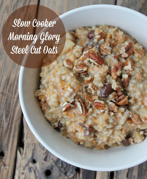 Breakfast Crockpot, Best Oatmeal Recipe, Crockpot Oatmeal, Slow Cooker Oatmeal, Steel Cut Oats Recipe, Menu Sarapan Sehat, Steel Cut Oatmeal, Crockpot Healthy, Vegan Brunch