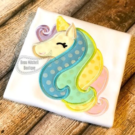 Unicorn Applique, Unicorn Quilt, Fall Applique, Girls Easter Basket, Pumpkin Applique, Machine Applique Designs, Embroidery Boutique, Diy Sewing Gifts, Quilt Sewing Patterns