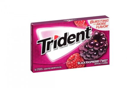 Trident singles Black Raspberry Twist #f #fall #beautiful #love #bhfyp #birthday #cake #candy #chocolate #coffee #cottoncandy #Deals #delicious #dessert #follow #food #foodie #foodporn #Freeshipping #fun #halloween #instagood #lovesweets #os #party #sugar #sweet #sweets #sweettooth #tasty Trident Gum, Extra Gum, Gum Flavors, Sugar Free Gum, Flavored Sugar, Sour Patch Kids, Black Raspberry, Chewing Gum, Yummy Snacks