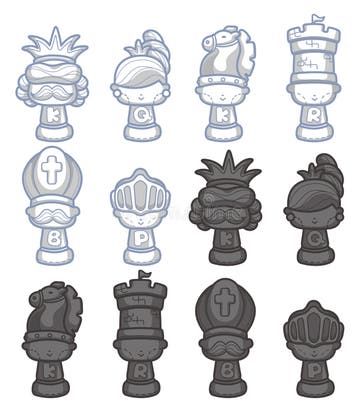 Cartoon Chess Pieces, Chess Cartoon Illustrations, Cartoon Knight, Deck Cards, Dragon Horse, Animation Illustration, Royal Castles, People Icon, Fairy Tale Characters