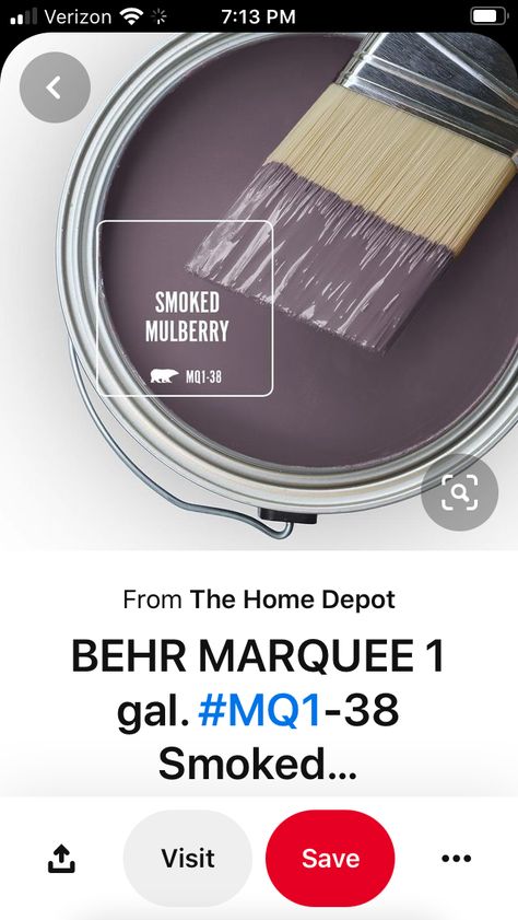 Dark Lavender Paint, Smokey Purple Paint Color, Purple Mauve Bedroom, Moody Purple Paint Colors, Grey Purple Paint, Purple Paint Colors, Behr Marquee, Behr Paint Colors, House Color Palettes