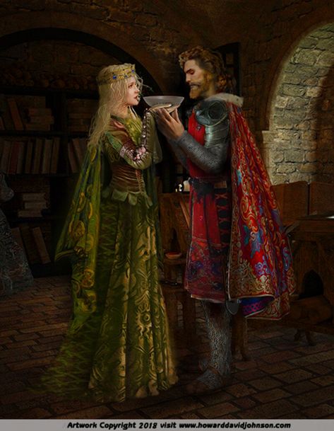 King Arthur And Guinevere, Arthur And Guinevere, Rei Arthur, Knights Of The Round Table, King Arthur Legend, Mists Of Avalon, Roi Arthur, Pre Raphaelite Art, Arthurian Legend