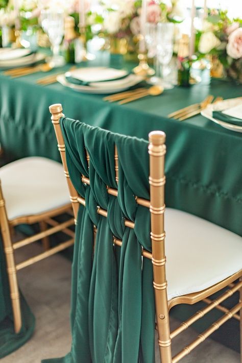 Glam Emerald Gold Wedding Ideas | Ottawa, ON Emerald Green And Gold Wedding Flowers, Emerald Gold And Ivory Wedding, Emerald Gold Wedding Theme, Evergreen And Gold Wedding, Emerald Green And Gold Wedding Decor Wedding Table Decor, Emareld Green Wedding, Emerald Green And Gold Wedding Decor, Gold And Emerald Green Wedding, Emerald And Gold Wedding Theme