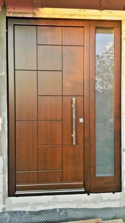 Designs by Contractor Maharaj Sunny, Delhi | Kolo Pintu Aesthetic, Pintu Hpl, New Door Design, Latest Door Designs, Pintu Interior, Exterior Door Designs, Flush Door Design, House Front Door Design, Modern Entrance Door