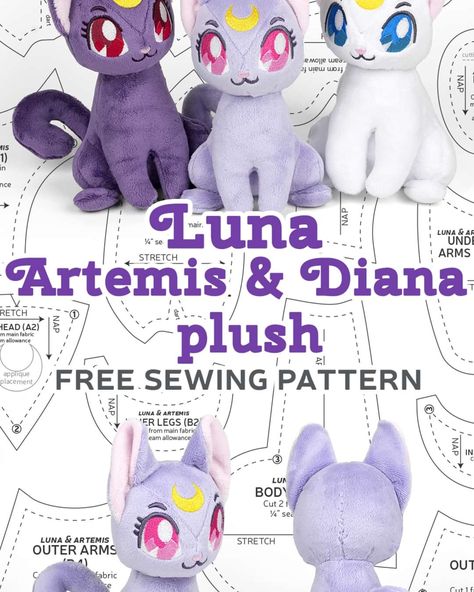 Sewing Workspace, Baby Sewing Tutorials, Luna Artemis, Diy Plush Toys, Handmade Stuffed Toys, Hp Lovecraft, Cute Sewing Projects, Plushie Patterns, Sewing Stuffed Animals