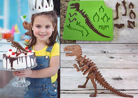 3D T-Rex Chocolate Dinosaur Mold Chocolate Dinosaur, Tyrannosaurus Rex Skeleton, 3d Skeleton, Dinosaur Fossil, Unique Birthday Cakes, Dinosaur Themed Birthday Party, Kids Candy, Dinosaur Fossils, Unique Kids