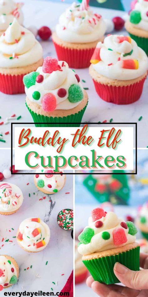 Elf Cupcakes, Pound Cake Cupcakes, Movie Cupcakes, Homemade Vanilla Cupcakes, The Movie Elf, Cupcakes With Buttercream Frosting, Perfect Cupcakes, Cupcakes With Buttercream, Moist Pound Cake