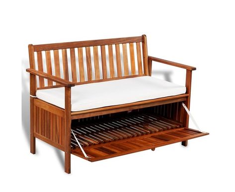 Get your Storage Bench Acacia Wood from Catch.com.au now! Deck Storage Bench, Outdoor Patio Storage, Patio Storage Bench, Garden Storage Bench, Wooden Storage Bench, Storage Seat, Outdoor Storage Bench, Wooden Garden Benches, Lily Garden