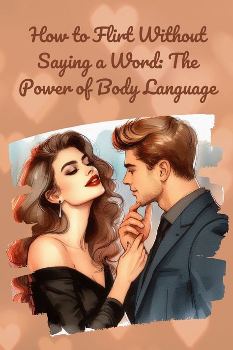 Discover how to use body language to send clear, flirtatious signals without uttering a word. How To Flirt, Flirting Body Language, Body Language, A Word, How To Use, A Man, Romance