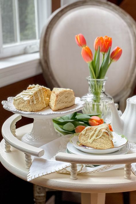 These Earl Grey Scones are tender and moist tea-infused scones that are incredibly delicious with hints of bergamot and fresh orange flavors. Easy to make, they're perfect with tea or coffee or brunch... or just because. Earl Grey Scones, Baking Scones, Orange Scones, Fresh Orange, Clotted Cream, Earl Grey Tea, Earl Grey, Tea Or Coffee, Loose Tea