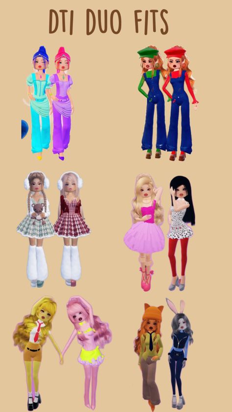 #DressToImpress #Duo Casual Dti Outfits, Roblox Sign Up, Dti Codes, Duo Dress, Roblox Fashion, Dress Impress, Fancy Dress Code, Dti Hacks, Dti Ideas