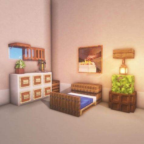 Minecraft Bedroom Ideas To Build, Cute Minecraft Bedrooms, Minecraft Blueprint, Minecraft Bedroom Ideas, Bedroom Minecraft, Bedroom Ideas Minecraft, Case Minecraft, Minecraft Decoration, Rumah Minecraft Sederhana