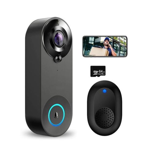 - - - - 1080P Wireless WiFi Video Doorbell with Camera Protect your home like never before with the 1080P Wireless WiFi Video Doorbell. This innovative doorbell combines high-definition video, smart motion detection, and two-way audio to ensure you never miss a visitor, no matter where you are. Whether you’re at work or on vacation, you can monitor and interact with anyone at your door right from your smartphone. The doorbell’s 1080P camera provides crystal-clear real-time video, giving you... Time Video, Door Bell, Smart Watches Men, Video Doorbell, Home Security Systems, Protecting Your Home, Cloud Storage, Miss A, On Vacation