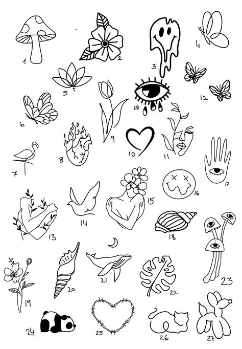 Easy Flash Tattoo Designs, Stick And Poke Tattoo Stencils, Simple Line Flash Tattoo, Trippy Tattoo Ideas Easy, Simple Tattoo Flash Sheet, Fine Line Trippy Tattoo, Trippy Tattoo Flash Sheet, Easy Tattoos, Easy Tattoos To Draw