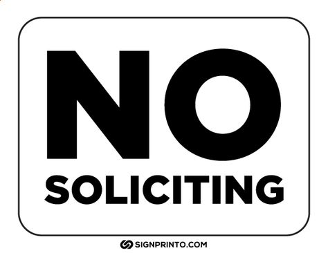 Unique No Soliciting Sign [Black Font PDF] - Free Printable Sign Designs No Soliciting Sign Printable Free, No Solicitating Sign, No Soliciting Sign Diy Cricut, No Soliciting Svg, No Soliciting Sign Funny Printable, Cute No Soliciting Sign, No Soliciting Sign Funny Svg, Printable Signs Free, No Soliciting Sign