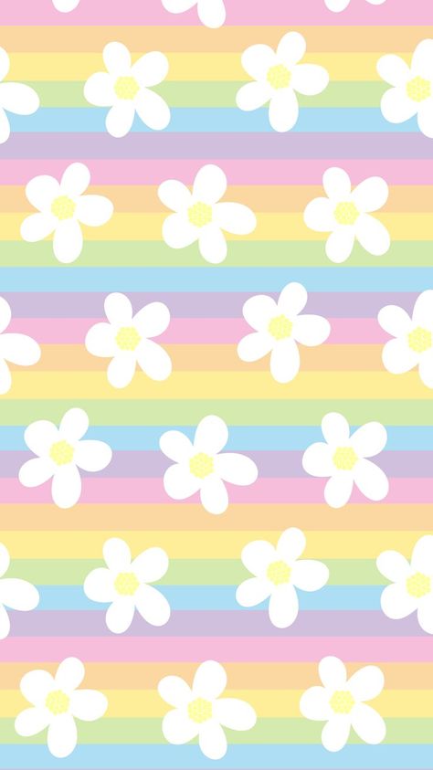 Cute Wallpapers Rainbow Pastel, Aesthetic Pastel Rainbow Wallpaper, Pastel Rainbow Phone Wallpaper, Colorful Wallpaper Backgrounds Aesthetic, Happy Flowers Wallpaper, Cute Rainbow Wallpaper Aesthetic, Pastel Rainbow Wallpaper Iphone, Kawaii Rainbow Wallpaper, Aesthetic Patterns Pastel