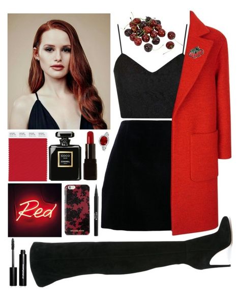 "Cheryl Blossom "cherrybomb"" by natalyaparf-1 ❤ liked on Polyvore featuring Topshop, Jaeger, Gianvito Rossi, OBEY Clothing, Chanel, Illamasqua, Michael Kors, Seletti, Stila and Bling Jewelry Veronica Lodge Outfits, Cheryl Blossom Aesthetic, Cheryl Style, Riverdale Fashion, Cheryl Blossom Riverdale, Riverdale Cheryl, Character Inspired Outfits, Tv Show Outfits, Cheryl Blossom