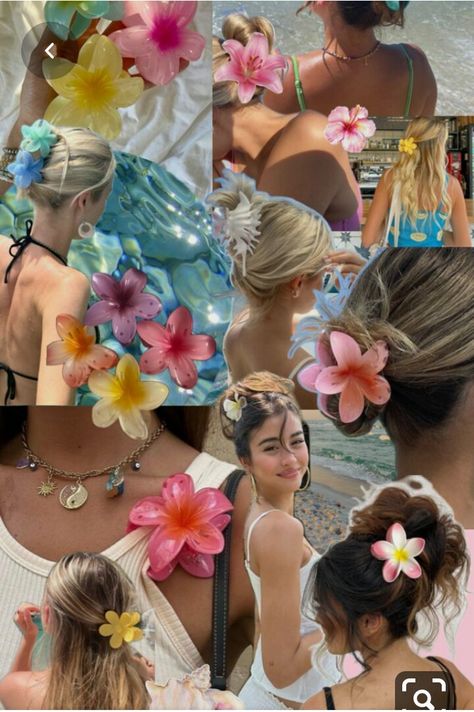 Beach Photo Inspiration, Girls Vacation, Hawaiian Flowers, Summer Wallpaper, Flower Clip, Summer Photos, Flower Hair Clips, Summer Pictures, Hair Claws & Clips