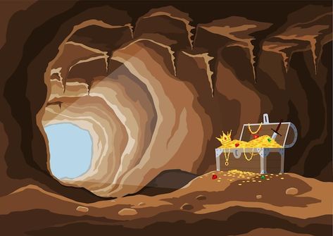 Treasure cave with crystals concept art ... | Premium Vector #Freepik #vector #cave-background #cave #treasure #game-coin Cave With Crystals, Pile Of Gold Coins, Gem Cartoon, Cartoon Pirate, Gold Coin Jewelry, Game Background Art, Coins Jewelry, Crystal Cave, Computer Game