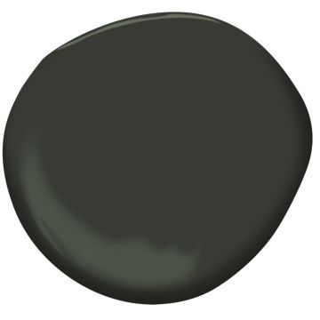 Benjamin Moore Waller Green Dark Wood Trim, The Mcgee Home, Mcgee Home, Glass Railings, Black Paint Color, Choosing Paint Colours, Choosing Paint, Paint Black, Gray Paint