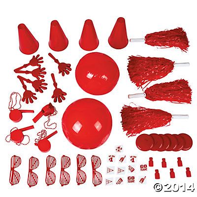 School Spirit Assortment - Red Team Spirit Crafts, Spirit Sticks, Bubble Bottle, Back To School Party, White Spirit, Pep Rally, Red Team, Spiderman Birthday, Superhero Theme