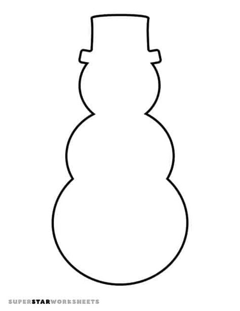 Snowman Templates - Superstar Worksheets Polar Bear Black And White, Snow Man Crafts For Kids, Snowman Coloring Sheet, Christmas Cut Outs Templates, Winter Templates Free Printable, Santa Boots Craft, Christmas Templets, Christmas Cutouts Templates, Free Printable Christmas Ornament Templates