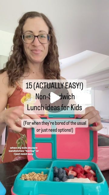 Amy Palanjian on Instagram: "YTF BTS Day 7: Actually EASY non-sandwich lunches for kids. Yummy options to send to daycare, preschool, or elementary school—for when sandwiches are "boring" or just as other easy ideas. SAVE and share this one! ⠀⠀⠀⠀⠀⠀⠀⠀⠀ And comment LINKS for more details on these lunches plus my top kids lunch gear shown in this video. ⠀⠀⠀⠀⠀⠀⠀⠀⠀ https://www.yummytoddlerfood.com/category/advice/school-lunch/ ⠀⠀⠀⠀⠀⠀⠀⠀⠀ #kidslunch #backtoschool #toddlerlunch #easylunch" Non Sandwich School Lunch, Big Kid School Lunch Ideas, Lunchbox Ideas For Picky Eaters, On The Go Lunches For Kids, Preschooler Meal Ideas, Picky Kindergarten Lunch Ideas, Kids Healthy School Lunch Ideas, Simple School Lunches For Kids, Easy Fun Lunch Ideas