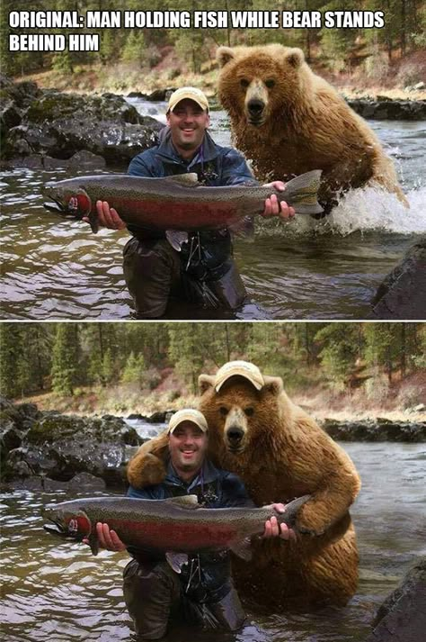 20 Winners of The Greatest Photoshop Battles Ever 밈 유머, Funny Photoshop, 웃긴 사진, Funny Animal Jokes, Fishing Humor, Funny Animal Memes, Animal Jokes, Funny Animal Pictures, Really Funny Memes