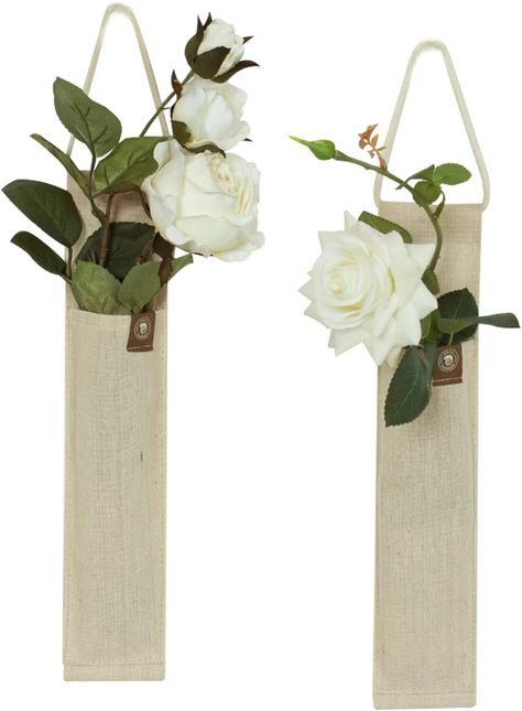 Amazon.com: SNAIL GARDEN 2 Pack 12.5" H Wall Vases for Flowers, Wall Hanging Vase Fabric Wall Flower Vase Wall Decor for Living Room,Bedroom, Office and More(Linen) : Home & Kitchen Vase Wall Decor, Flower Vase Wall, Wall Flower Vases, Hanging Wall Vase, Wall Mounted Vase, Wall Vases, Vases For Flowers, Hanging Vase, Vase Wall