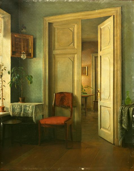 Russian Interiors, Victorian Interior, Interior Paintings, Scene Design, January 29, Vintage Interiors, White Rooms, Victorian Art, Old Paintings