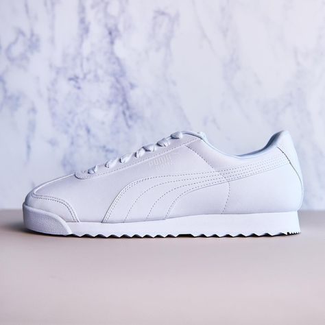 When your outfit calls for an all white style, look no further than these eye catching @puma Roma trainers! 👊  #puma #pumashoes #pumas #menshoes #mensshoes #sneakerheads Puma Mens, Your Outfit, Nike Cortez Sneaker, Physical Fitness, All White, White Style, Shoe Sale, Mens Trainers, Sneaker Head