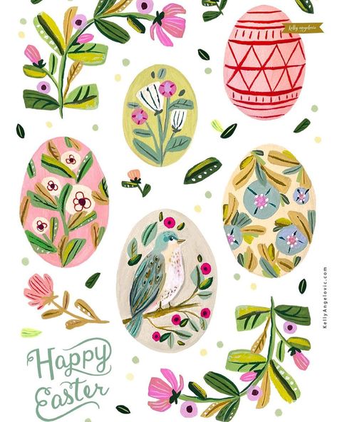 Easter Egg Illustration, Happy Easter Illustration, Easter Collage, Easter Pattern, Easter Illustration, Believe In Miracles, Easter Card, Art Licensing, Card Illustration