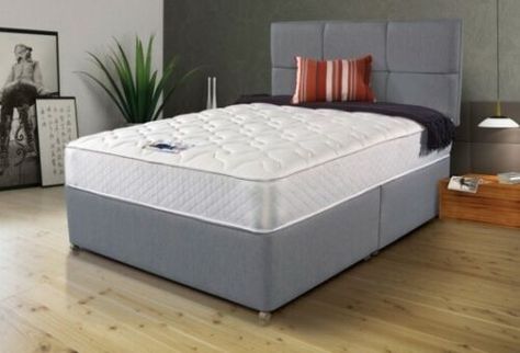 bedsnfurniture.com - Looking for similar - Visit our website. Find many great new & used options and get the best deals for Super Grey Divan Bed with Memory Foam Mattress & MATCHING Headboard at the best online prices at eBay! Free delivery for many products! Grey Divan Bed, Divan Beds, Cheap Bedding, Old Beds, Divan Bed, Headboard Designs, Fabric Bed, Pink Bedding, Black Bedding