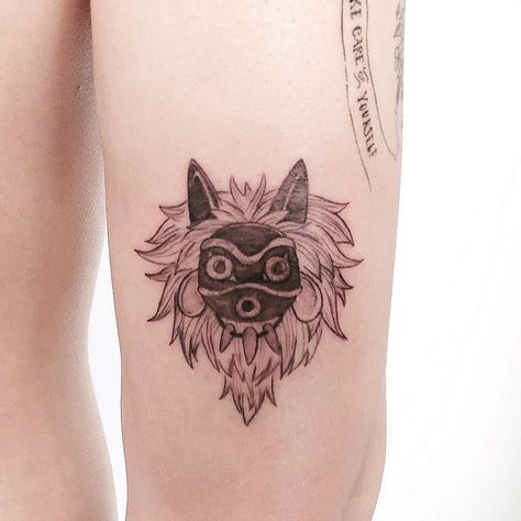 Princess Mononoke Mask Tattoo, Mononoke Mask Tattoo, Mononoke Mask, Instagram Mask, Studio Ghibli Tattoo, Tomb Raider Cosplay, Ghibli Tattoo, Mask Tattoo, Jessica Nigri