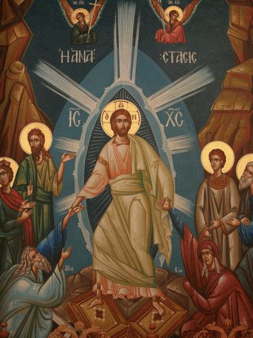 Greek Orthodox Icon of Christ's Resurrection, Thessalonica, Macedonia, Greece, Europe  by Godong Jesus Orthodox Icons, Greek Orthodox Icons, Resurrection Of Christ, Macedonia Greece, Greek Orthodox Church, Orthodox Christian Icons, Christ Is Risen, Orthodox Icon, Eastern Orthodox