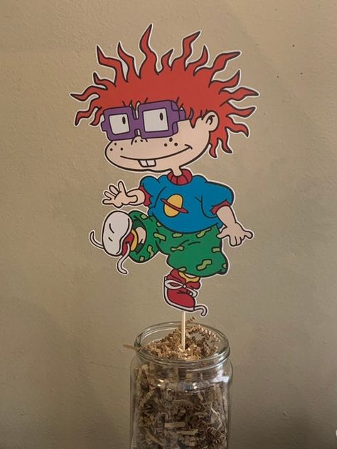 Rugrats Centerpieces, Rugrats Cake, Kids Party Centerpieces, Baby Shower Party Themes, Twin Birthday Parties, Baby Boy 1st Birthday Party, Twins 1st Birthdays, Birthday Decorations Kids, 1st Birthday Party Themes